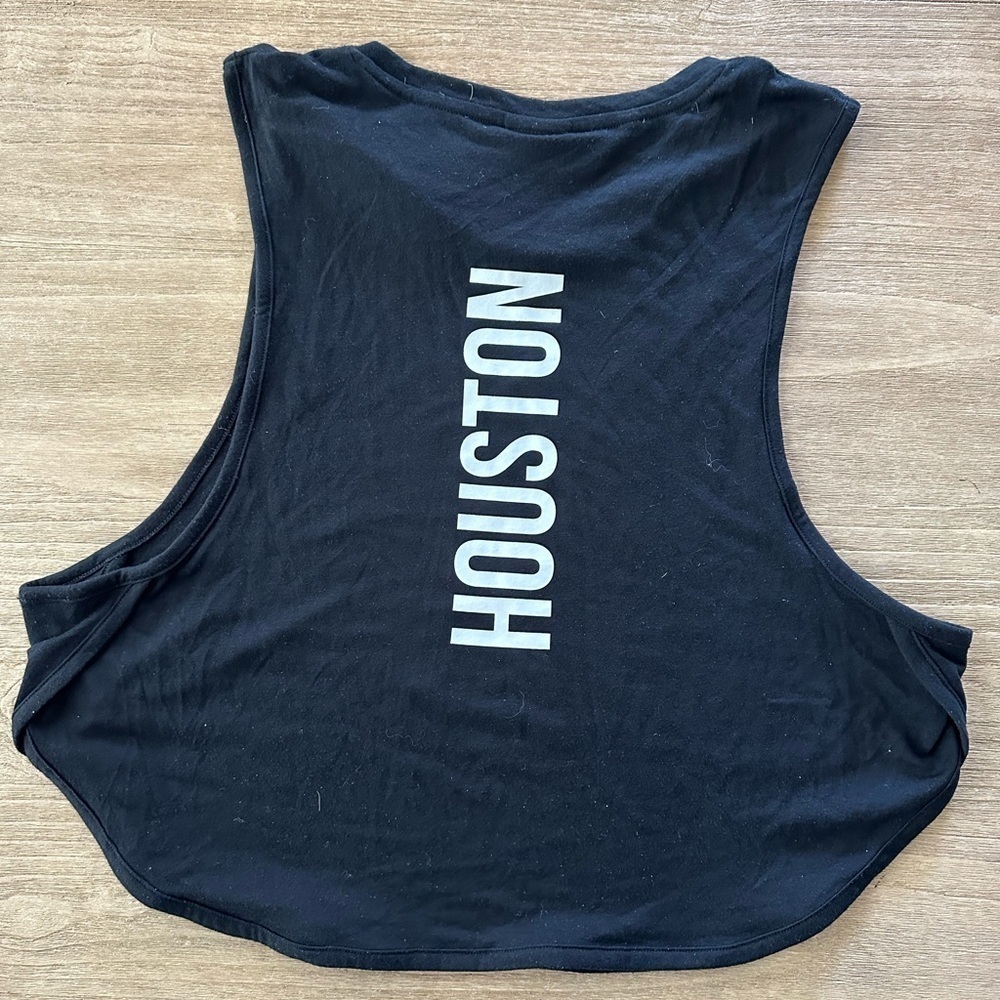 Gym Shark black We Lift the City tank Houston, sz L - Picture 3 of 4